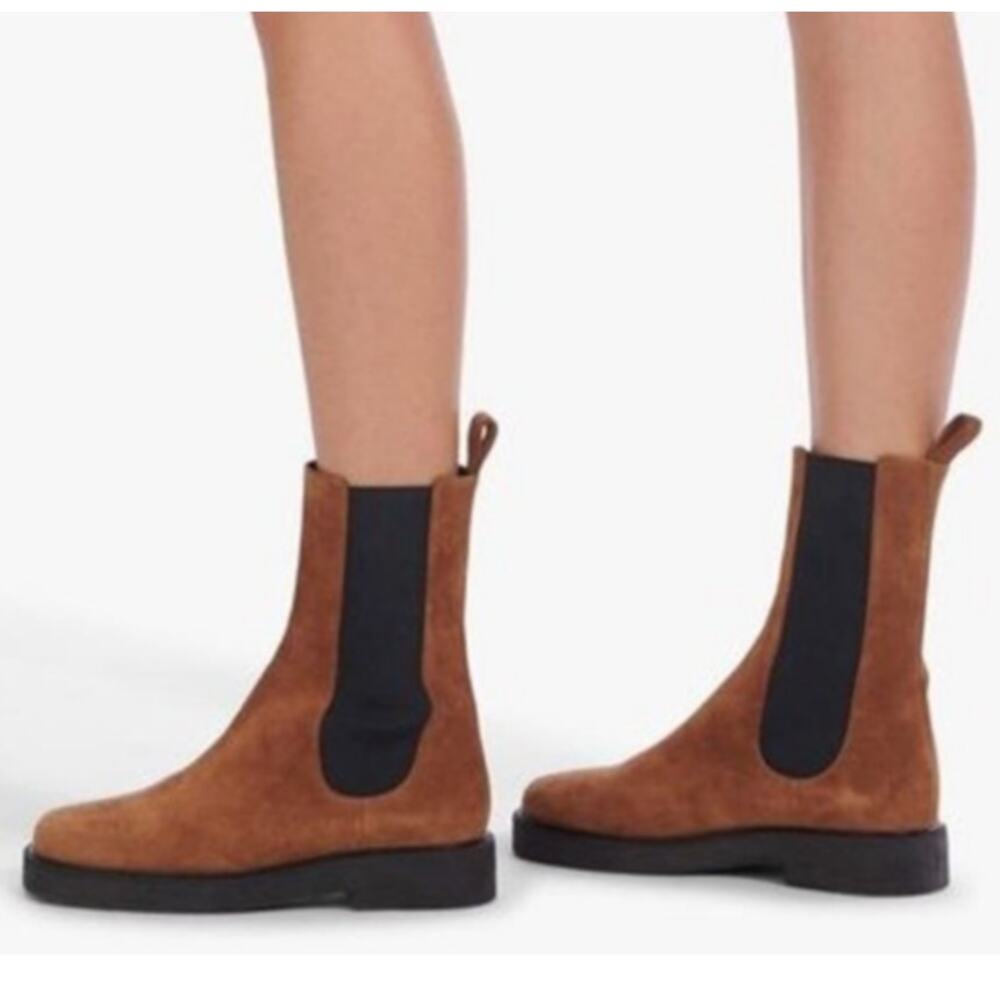 Staud Palamino Suede Chelsea Boots New In Box